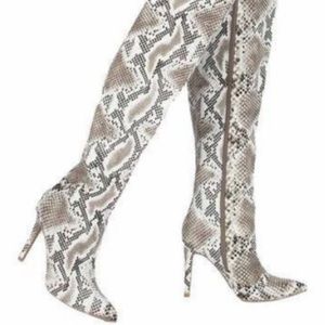 NWT Snakeskin Thigh High Boot